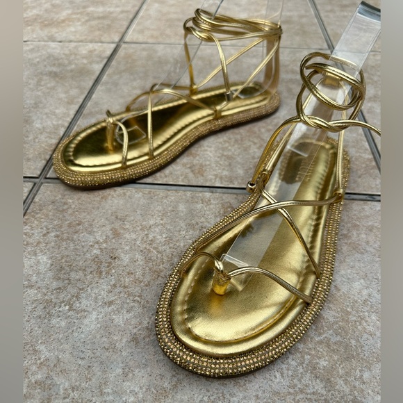 Schutz

Kittie Crytal-Embellished Wraparound Ankle Sandals - Picture 14 of 15